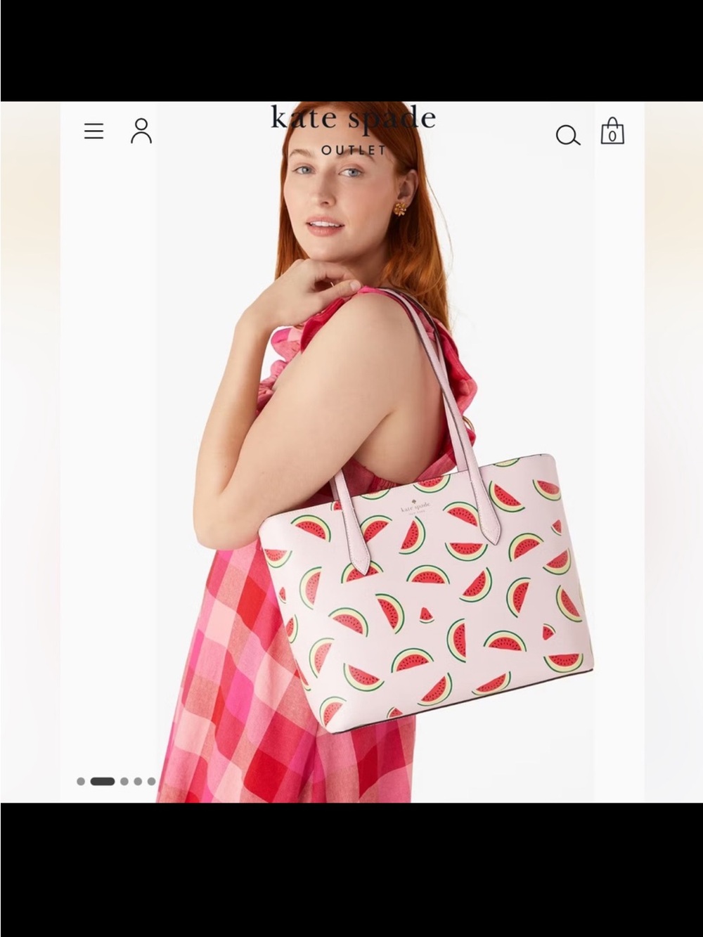kate spade Marlee Pink Watermelon Party Print Tote